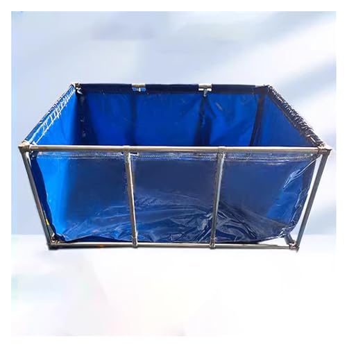 Bassin à poissons extérieur en acier et PVC robuste avec vitre