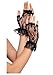 Leg Avenue Women's Lace Fingerless Wrist Ruffle Gloves, black, One Sizes Fits Most