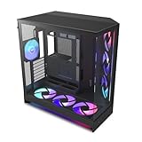 NZXT H9 Flow RGB+ (2025) デュアルチャンバー RGBファン＆コントロールハブ搭載 ミドルタワー型PCケース ブラック CM-H92FB-P1 CS9294