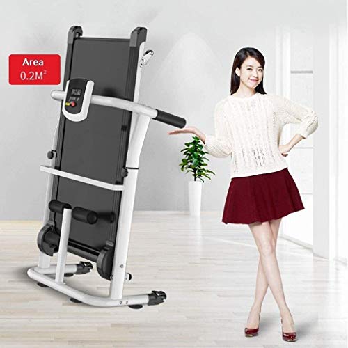 Image of Tredmills for Running Proform Treadmill Treadmills Non-Electric Home Mini Mechanical Small Walking Machine Silent Folding Lengthened Simple Mechanical (Black 100 * 50 * 90cm)