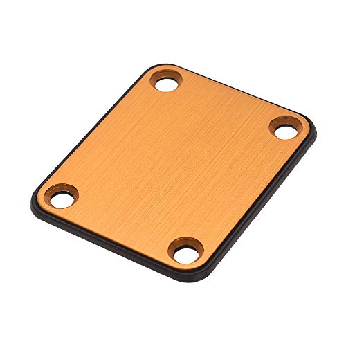 RuleaxAsi Guitarra Placas de Pescoço Liga de Alumínio Neckplate com Parafusos e Plástico de Volta Pl