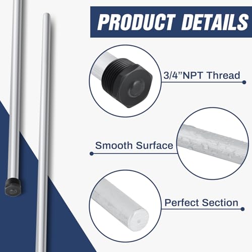 Image of Tandefio 1 Pcs Aluminum Anode Rod for Water Heater 3 /4 Npt X 32 Inches