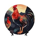 Cadeau exquis : nos assiettes décoratives en céramique avec support décorent parfaitement votre maison peuvent correspondre et créer différents styles, elles sont parfaites comme cadeau d'anniversaire, de mariage, d'Halloween ou de Noël pour vos amis et votre famille