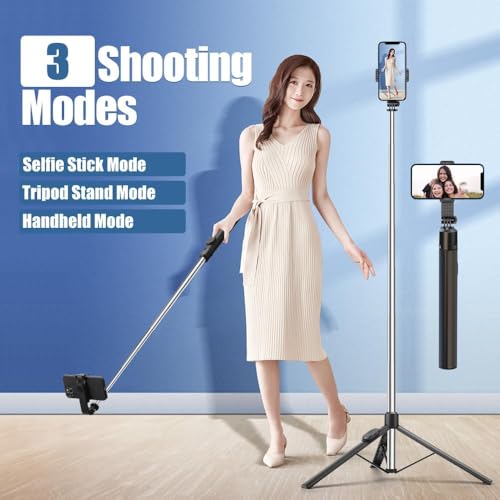 Image of TriPro X5 Vlogging Kit with K8 Wireless Mic | Extra-Long 170cm Selfie Stick with Large Reinforced Tripod & Bluetooth Remote for YouTube, Reels & Vlogs (Android /iPhone)