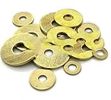 Material: cobre Paquete de 50/100 M2.5 * 6 * 0.5mm / M3 * 6 * 0.5mm / M4 * 9 * 0.8mm / M5 * 10 * 0.8mm / M6 * 12 * 1mm / M8 * 16 * 1.2mm / M10 * Arandelas planas gruesas de latón 20 * 1.5, M10 50pcs