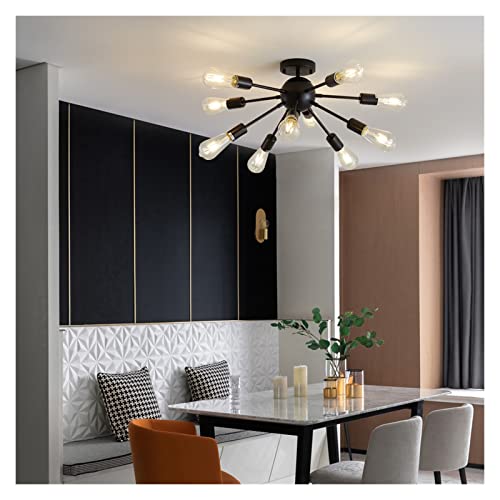 Lustre éclairage LED moderne avec 10 ampoules pour chambre à coucher et salon