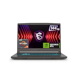 MSI Thin A15, Ryzen 7 7735HS, 40CM FHD 144Hz Gaming Laptop(16GB/1 TB NVMe SSD/Windows 11 Home/NVIDIA GeForce RTX 4060, GDDR6 8GB/Cosmos Gray/1.86Kg), B7VF-064IN