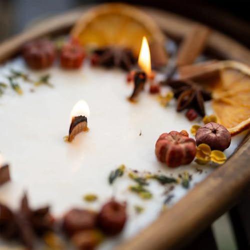 Romantic gift : bougie en bol de bois pour décoration de table