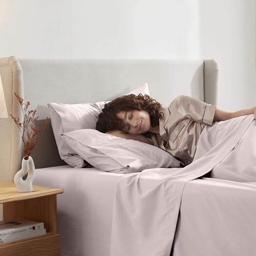 Image of Nestl Twin Bed Sheet Set - Peach Beige - 3-Piece Deep Pocket | Instantly Soft, Night-One Ready (No Wash Required). Fits 16-Inch Deep Pockets, 360-Degree Elastic Grip