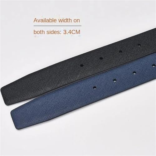 For Replacement Headless Belt Men's Leather Without Buckle Double-sided Head Leather 34mm2