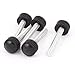 Tool parts M6 x 40mm Round Head Screw On Straight Knurled Clamping Knob Grips Black 5pcs