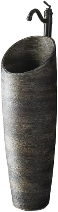Bathroom Countertop Vessel Sink Pedestal Sink Wash Basin Outdoor Garden, Floor-standing Pedestal Sink Vanity