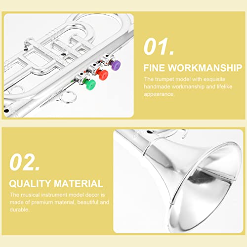 Toddmomy Simulatie Muzikale Windinstrumenten Model Trompet Hoorn Speelgoed Trumpet Horn Muziekinstrument Speelgoed… - Image 5