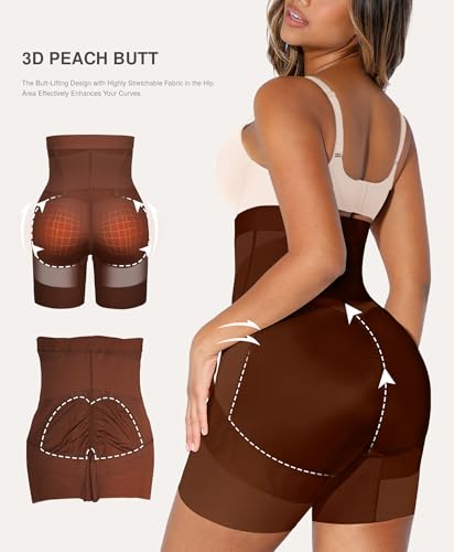 Image of Lover-Beauty Tummy Control Shapewear for Women Strapless Fajas Body Shaper Shorts Butt Lifter Girdle