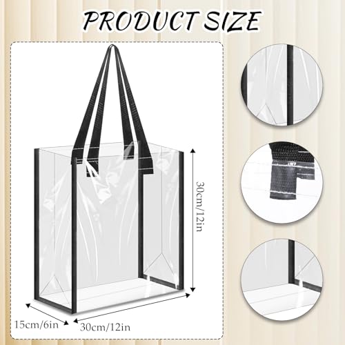 SHENLIU 20 Pack 12x12In Bolsas Clear Tote miniatura 4