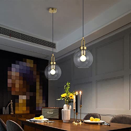 Lámpara de techo de cristal transparente para iluminar mesas oscuras 5