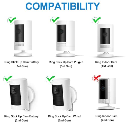 VHB Universal Klebe-Wandhalterung für Arlo, eufy, Google Nest Cam, Stick Up Cam/Pro (Battery), Ring Indoor Cam, passend für alle Überwachungskameras mit 1/4 Gewindebohrungen (1)