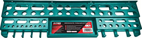 STARK Strong Tool Holder – Wall Rack for Tool Storage | 610 x 160 x 60 mm | Heavy-Duty Shelf with Universal Hooks | Max Load 25 kg
