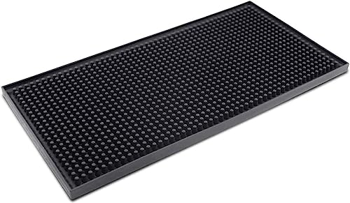 KYONANO Alfombrilla de Cafe de Silicona Tamper Mat antideslizante Espresso Tamping Pad para Sage Coffee Machine Goma para Prensar Café Portafiltro Espresso Maquina de Cafe Accesorios 15x30cm Negro