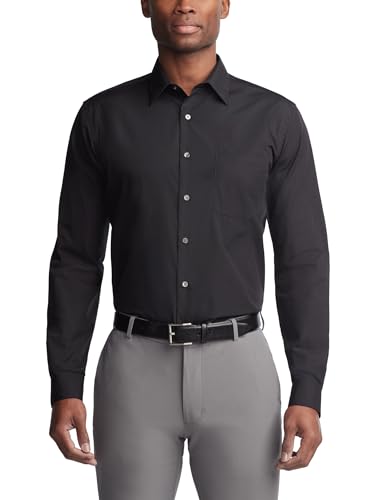 Van Heusen Regular Fit Long Sleeve Dress Shirt BLACK 17.5 Nk 32-33 Sl