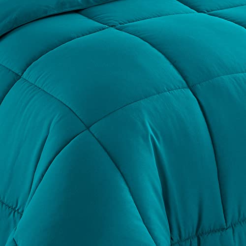 RV Short Queen Comforter Set for RV Camper - Comforter Set with Fitted & Flat Sheet, 4 Pillowcases - Tailored for RV Short Queen Beds - Cozy Essentials for Your RV Bedroom, Teal