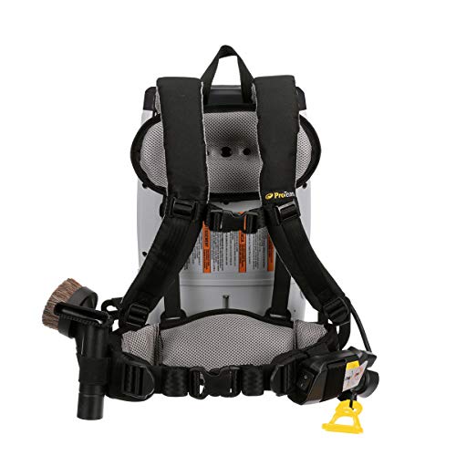 Proteam Backpack Vacuums, Provac Fs 6 Commercial Backpack Vacuum With Hepa Media Filtration And Restaurant Tool Kit, 6 Quart, Corded #TOP1