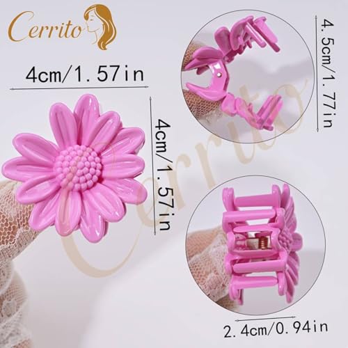 Image of Cerrito 6 Pcs Small Mix Hair Claw Clips for Women & Girls - Durable Nonslip Mini Hair Accessories perfect for styling Thick & Thin Hair, Everyday, Party & Office Styling, Multicolor