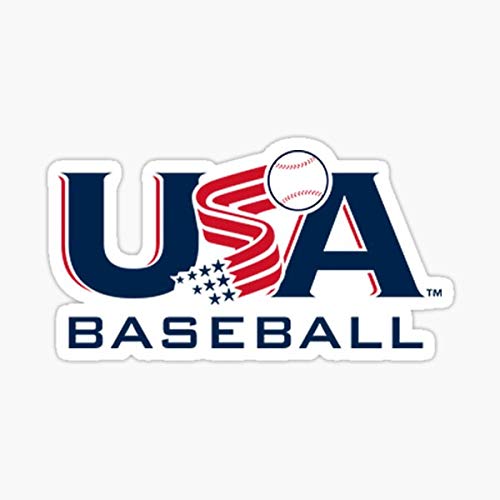 USA Baseball Logo V2 Sticker - Graphic for Auto, Wall, Laptop, Cell, Truck - Windows, Cars, Trucks