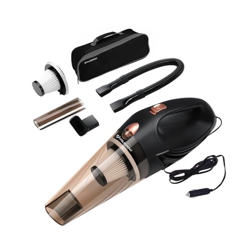 Image of MILAGROW CoinSucker 12V Handheld Car Vacuum Cleaner,8200Pa Suction,Portable Vacuum for Quick Car Cleanup with Crevice Tube, Cleaning Brush, 500 ml Dustbin and Reusable HEPA Filter