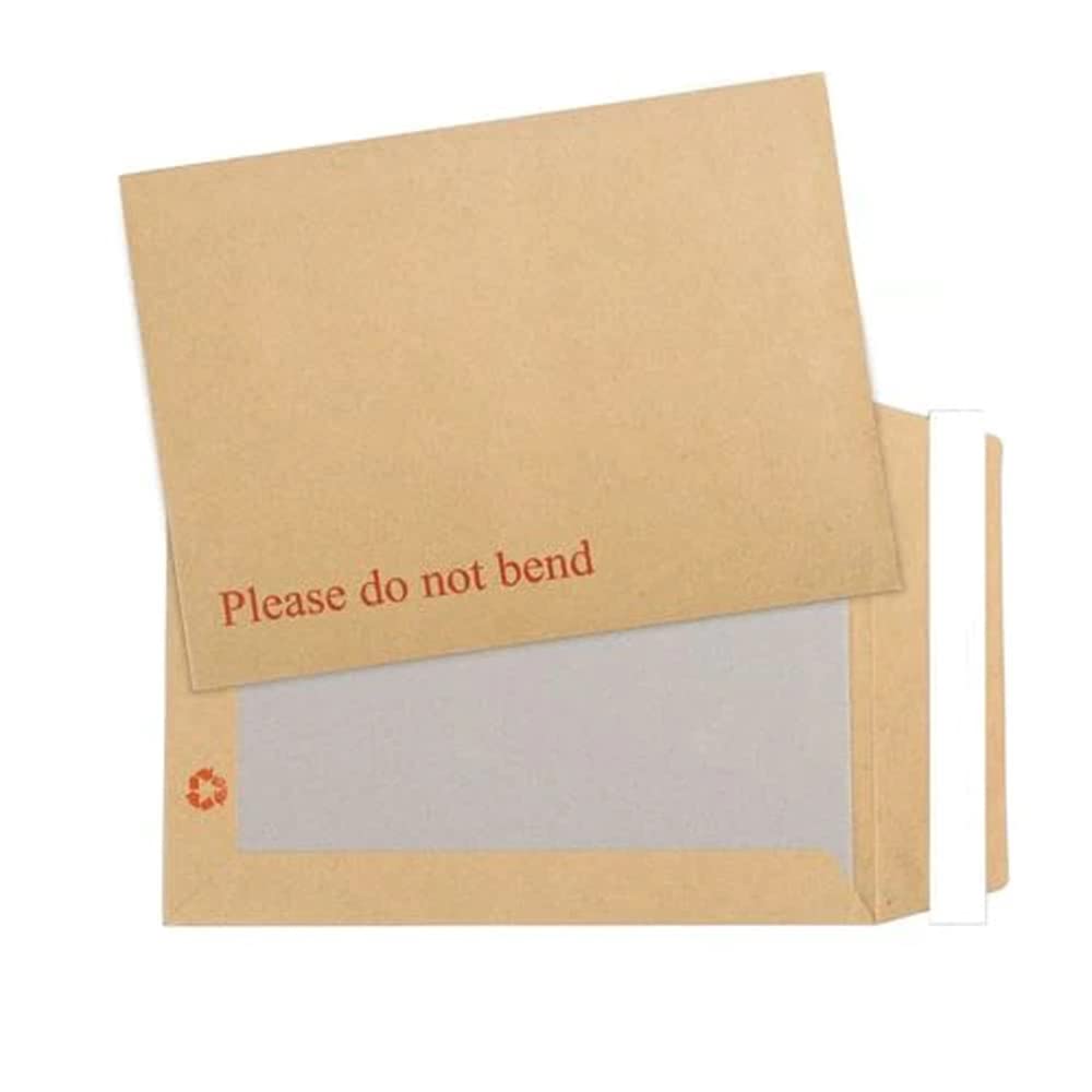 (125 Pack) A4/C4 Do Not Bend Envelope Hard Board Backed Envelopes