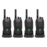 Retevis RT21H Walkie Talkie, Wasserfester Zweiwegfunk IP54, Robustes Verstekt Display, USB-C-Ladung, PMR446, Einfach zu B edienen, Langreichweitig für Fabriken, Bauindustrie (4 Stück, Schwarz)