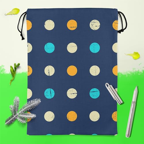 Image of ArtzFolio Polka Pattern | Reusable Sack Bag | Bag for Gym, Storage, Vegetable & Travel