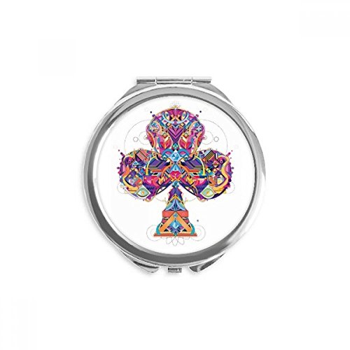 Miroir rond maquillage de poche cartes à jouer idéal pour des retouches chic en soirée