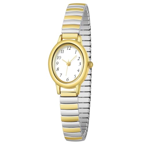 Montre analogique pour femme TWOPTION étanche avec bracelet d'extension en acier