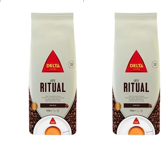 Delta Cafés Ritual - Café en Grano Arábica y Robusta - Mezcla de Café de Tanzania y Angola - Notas de Frutas - Formato 500 G (Paquete de 2)