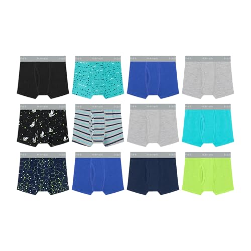 Image of Hanes boys Underwear Boxer Briefs Pack, 8-pack, Cotton-stretch Dyed Boys' Underwear, Moisture-wicking