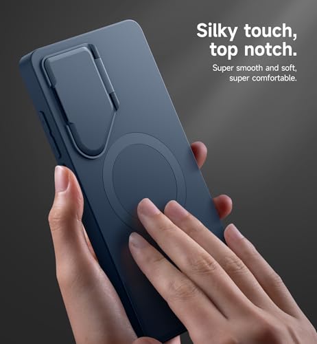 Image of SURITCH for Samsung Galaxy S26 Ultra Phone Case, Magnetic Protective Cover with Camera Cover & Adjustable Metal Kickstand for Galaxy S26 Ultra -Dark Blue