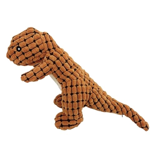 犬おもちゃ 音出るおもちゃ 噛むおもちゃ 動物形 ぬいぐるみ かわいい 遊ぶ ペットのおもちゃ 運動不足解消 ストレス解消 歯磨き 丈夫 小/中/大型犬 ブラウンダイナソー