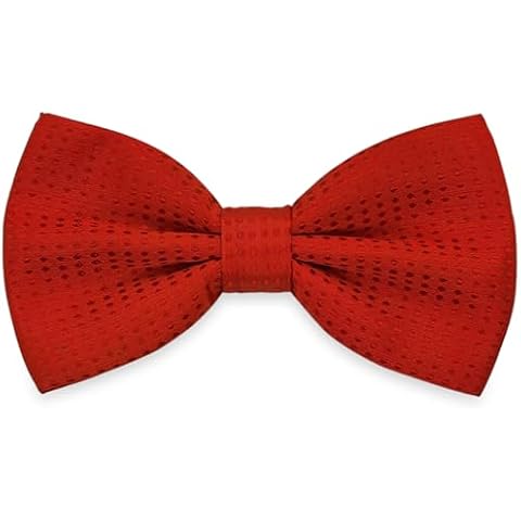SYAYA Formal Tuxedo Polka Dots Bow Tie, Teen Boy Pre Tied Classic Tux Bowtie For Father or Easter Day Necktie M-B-T1 (Red.) Cover
