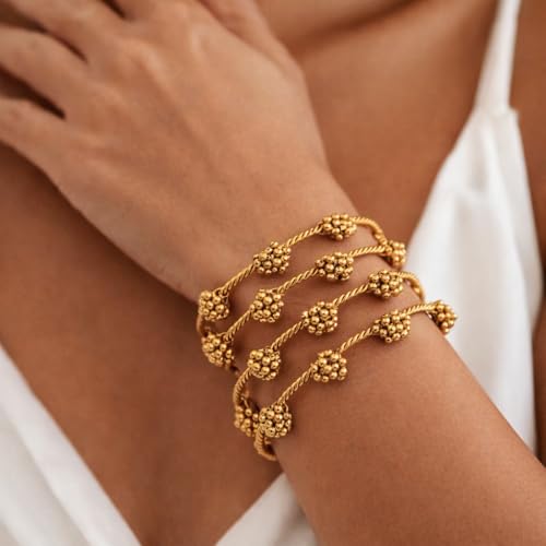 Image of Shining Diva Fashion 4 Pcs Kashmiri Ghungroo Bangles Set for Women | Trendy Stylish Traditional Jewellery