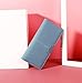 Fahion Slim Minimalist Leather ID/Credit Card Holder RFID Blocking Long Bifold Ring Zipper Wallet Travel Cellphone Case Holster Clutch Purse Handbag for Women (Blue)