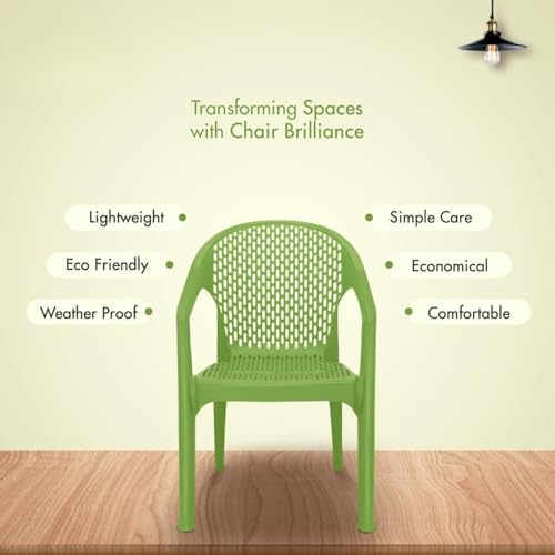 Image of Anmol Galaxy for Home, Cafe, Balcony, Garden, Office & Restaurant || Heavy Duty Comfortable || Outdoor and Indoor Chairs with Arm Rest Bearing Capacity up to 200Kg (Set of 2)