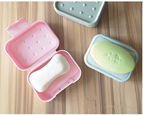 BangShou 4 Pack Soap Dishes with Lid, Travel Soap Holder, Easy Cleaning Soap Case for Bathroom, Shower and kitchen