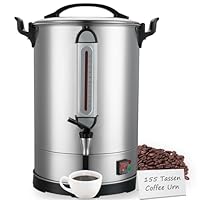 CAZACHEF Gastro Kaffeemaschine 24L, 155 Tassen 2000W Heißgetränkespender aus Edelstahl, große Kaffeemaschine für Buffet, Events, Kantinen & Hotelservice