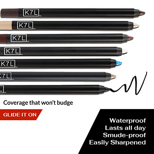 K7L Dark Brown Eyeliner - Waterproof, Smudge-Proof, Precise Cosmetics #TOP4