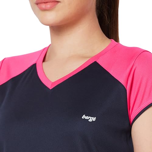 Image of berge' Ladies Polyester Dry Fit Western Shirts & Tshirts for Women, Quick Drying & Breathable Fabric, Gym Wear Tees & Workout Tops