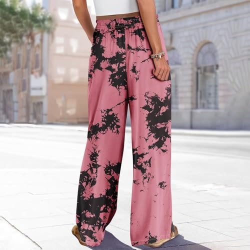 Dress Pants Women Petite High Waisted Wide Leg Fall Beach Vacation Work Pants Boho Lounge Casual Palazzo Trousers3