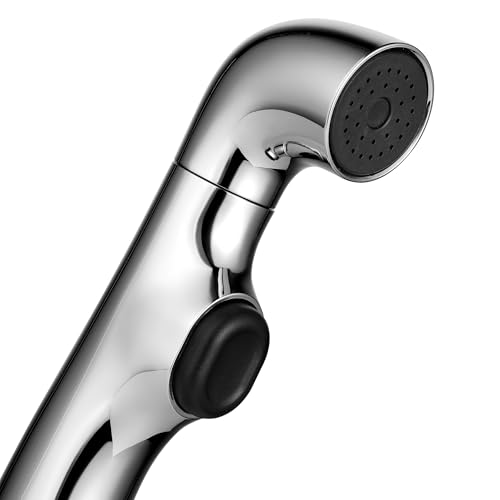 Image of Orvos Health Faucet, Swivel, ABS Outer Body with Brass Pin Inside, Chrome Color, Gun Only, 360 Degree Rotatable Top, Jet Spray for High End Luxury Toilets