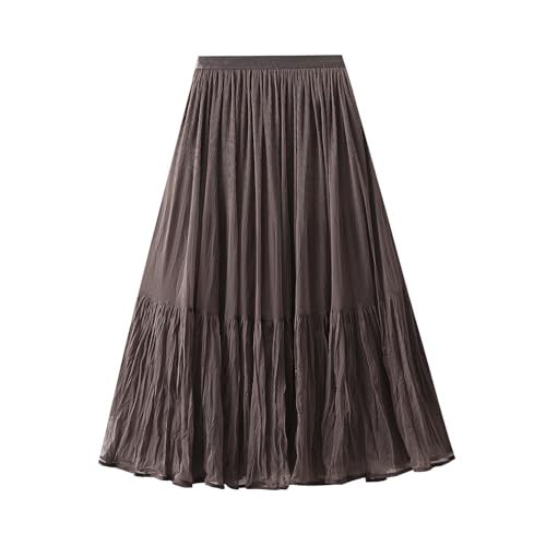 Jupe longue en tulle haute taille au plissé raffiné et finitions couture