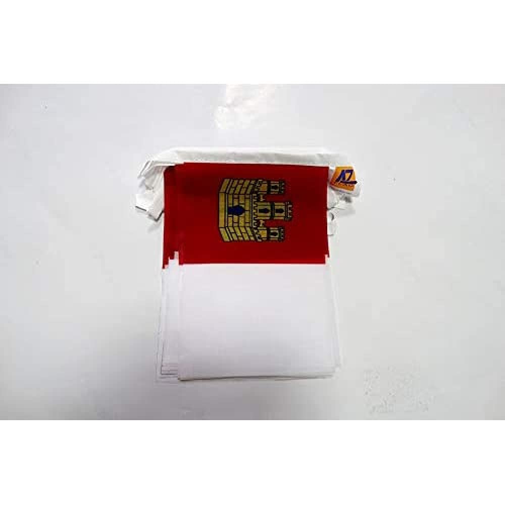AZ FLAG Castile-La Mancha Bunting 20 ft 20 flags Light Polyester